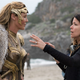 Patty Jenkins (right) an Codnnie Nielsen on the set of Wonder Woman. Image: Warner Bros.